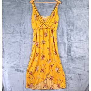 Womens Dress XL Boho Y2K Summer Romantic Floral Wrap Babydoll Fairy Coquette NWT